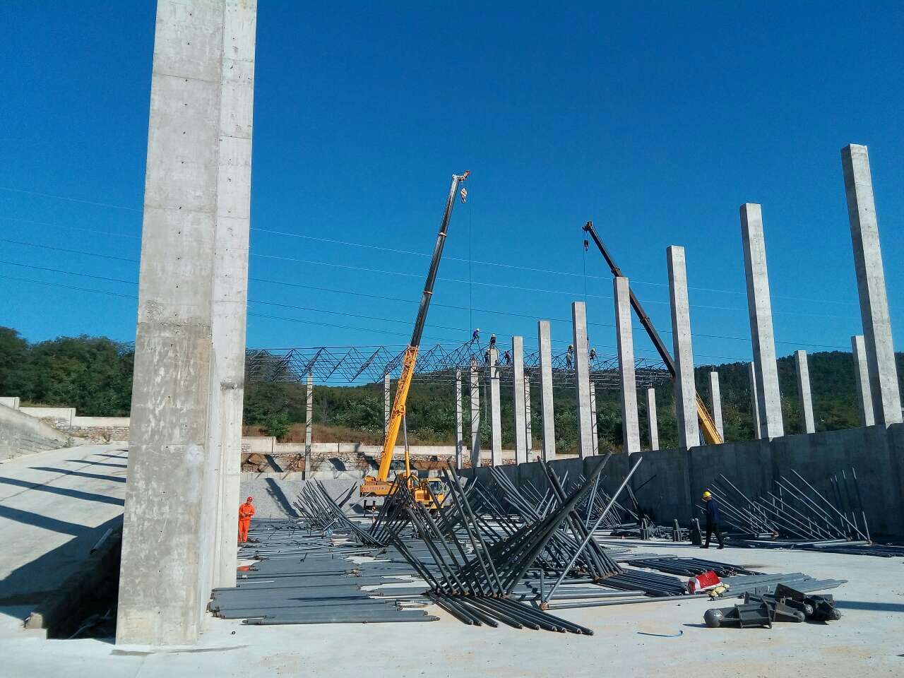 广汉搅拌站网架